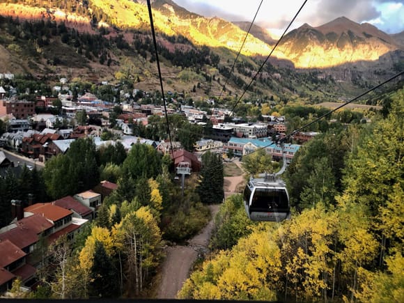 Gondola ride from downtown to Mtn Village^^