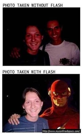 with flash