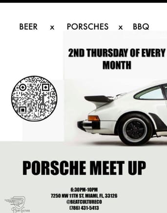   Last 3 months there  have been about 100 Porsche from 2021's to 356s.   Goodnway ro mert other owenes, a few local Porsche enthusiast groups and drive events.  This past weekend a regular attendee arranged a drive from.Broward to Snebley Winery