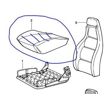 How do i remove just this section so i can repair any bulging parts of the cushion along the blue lines?  Is it possible to remove just this section without removing the whole seat?