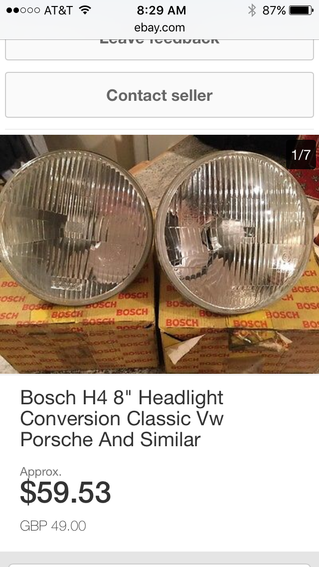 BOSCH H4 LHD Headlight Lens