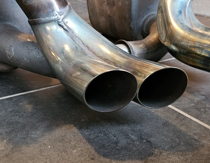 Engine - Exhaust - 993 Turbo RSR exhausts with Turbo S tail pipes - Used - 1995 to 1998 Porsche 911 - Maarkedal, Belgium