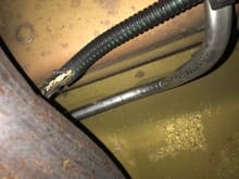close up of melted wire that causes Service Advancetrac issue