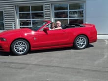 My second Mustang a 2014 the same as my 2013 but it is a convertible. Picking it up at the dealer.