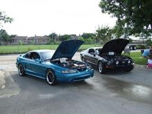 Car Show with both Stangs.