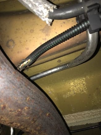 close up of melted wire that causes Service Advancetrac issue