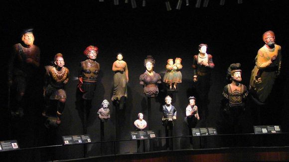 Wonderful display of ships figureheads