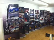 These our some custom banners we made for our showroom.