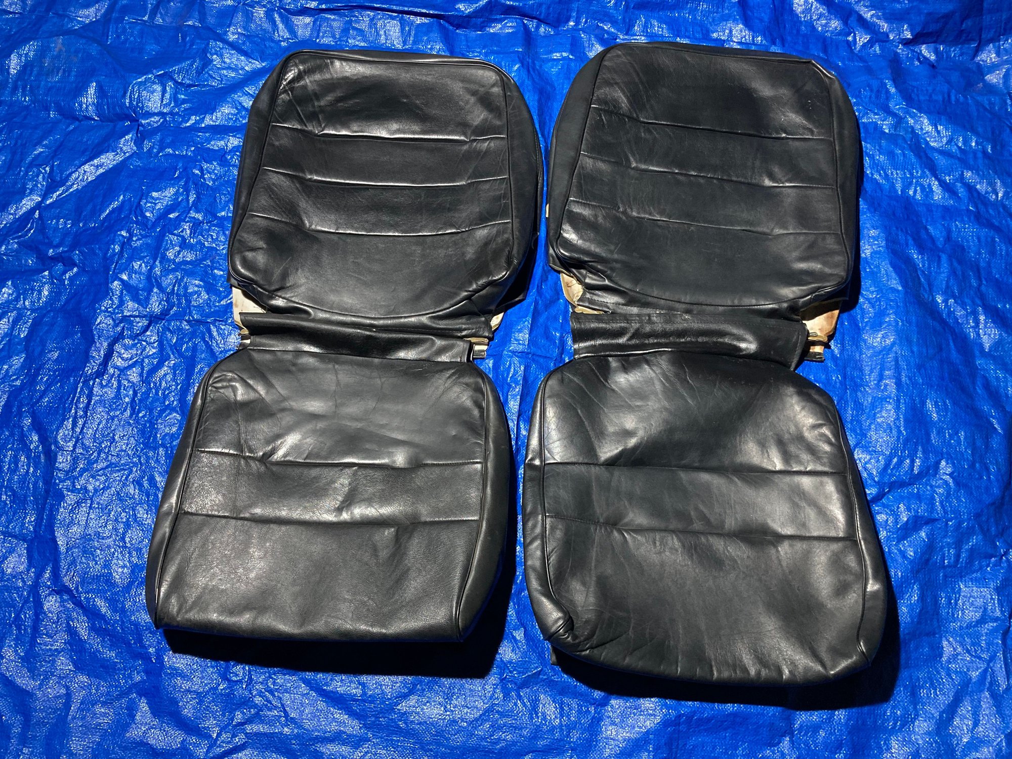 Interior/Upholstery - Volvo 740 744 745 original black both fronts leather seat covers - Used - 1982 to 1992 Volvo 740 - Sacramento, CA 95831, United States