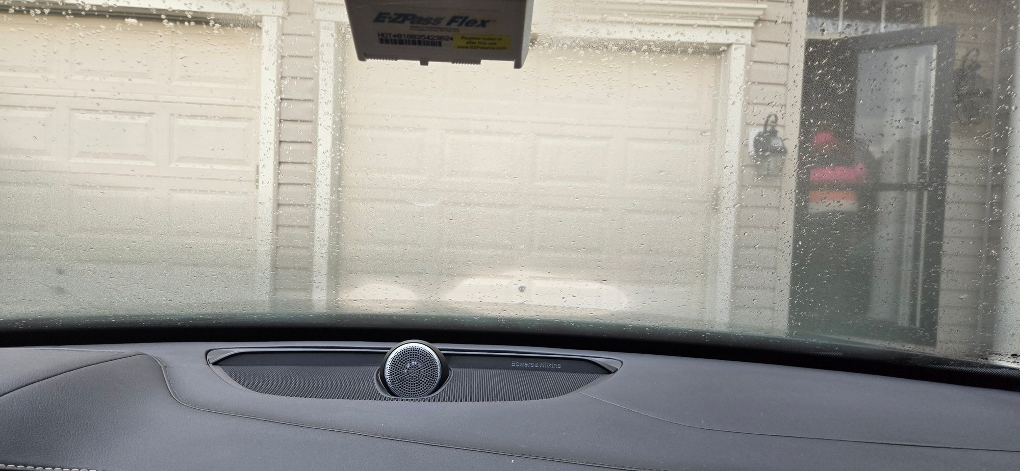 The interior window is wet to the touch