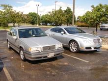 My baby parked beside a 2010 Bentley Continental GT in Belleville, MI.