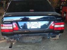 back bumber off, ready for new paint