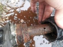 Rust water inside boot