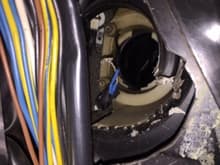 Driver side - hack saw with missing blower