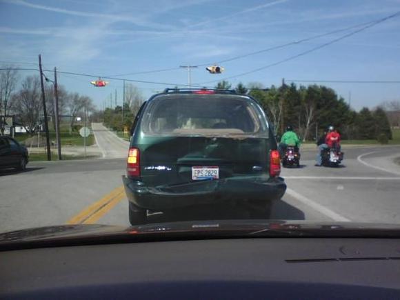 Aftermarket rear window.