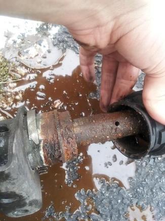 Rust water inside boot