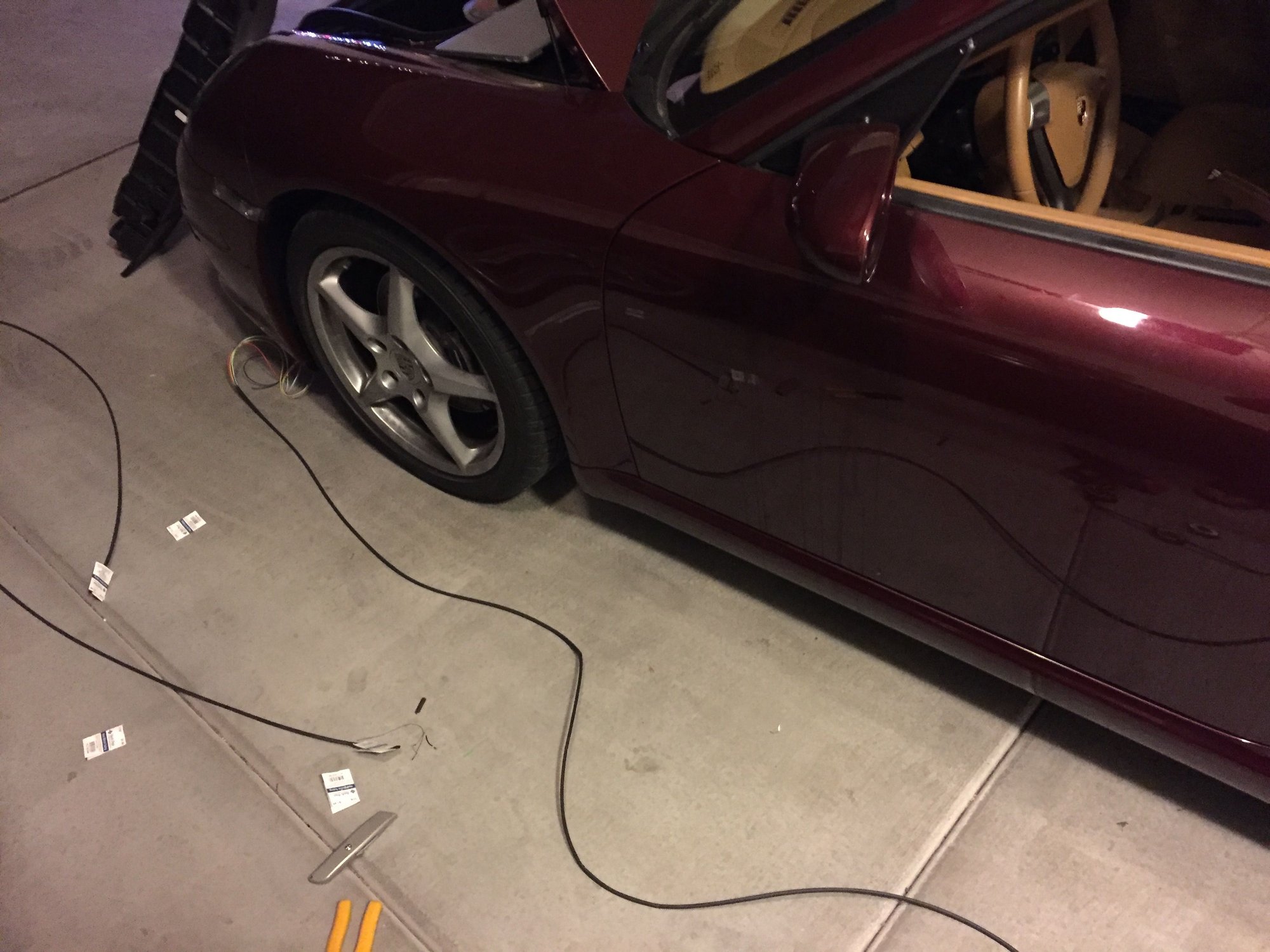 Next it to start feeding the wires. I used a drill with a 5/