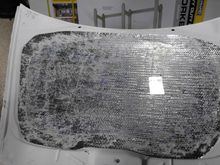 Test fitting after the Plexiglas was bonded to the first layer of insulation pad material