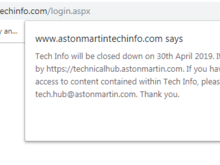 Notice of closing the techinfo source