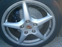 Updated rims to 997 911 Carrera III 18" rims & upgraded rotors,calipers and pads to 1999 911 carrera brakes