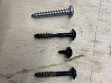 New screw, front sides, front center, rear.