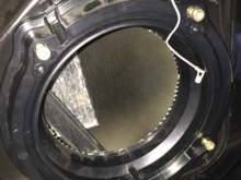 Cut, mounted in the door.