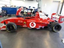 Formula Mazda looks good in Ferrari red.