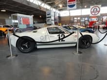 White GT-40, side view.
