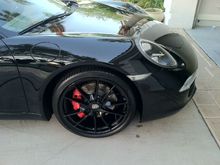 Powder coated wheels black to match.