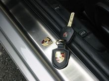 Porsche crest door sills