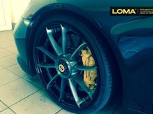 PORSCHE 991 TURBO S WITH 21″ FORGED RIMS BY LOMA WHEELS