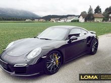 DER PORSCHE 991 TURBO S MIT 21" ZOLL ALUFELGEN VON LOMA WHEELS
