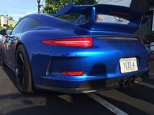 Sweet blue Porsche GT3 at Cars & Coffee Virginia Beach.