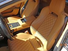The seats when they were first done - within a few months they began premature wear and the color was changing.