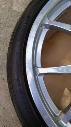 1 Front wheel & 1 Rear wheel have these small defects in the clear powdercoat
