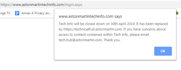 Notice of closing the techinfo source