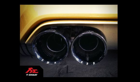 Fi Exhaust for BMW F82 M4 - Diamond Black Quad Tips.
