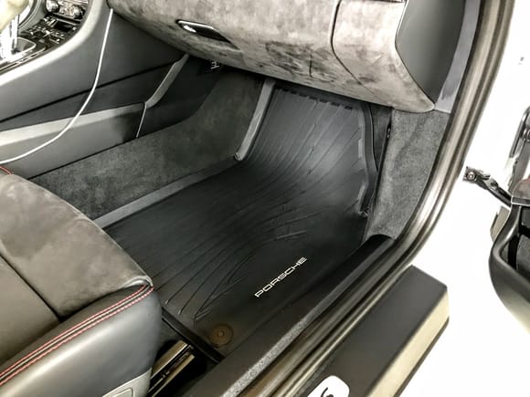 OEM Porsche all-weather floor mats included