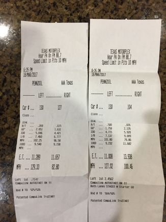 Car #130 wife's passes