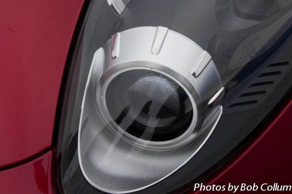 Alfa 4C headlight detail.