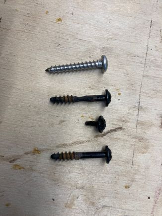 New screw, front sides, front center, rear.