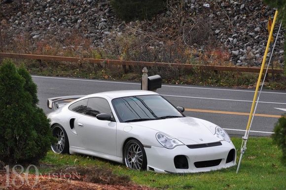 Porsche on grass