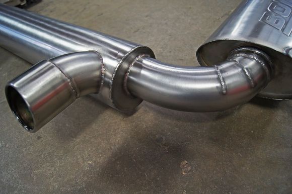 This hand built muffler show casing Cantrell Motorsports world class welding capabilities