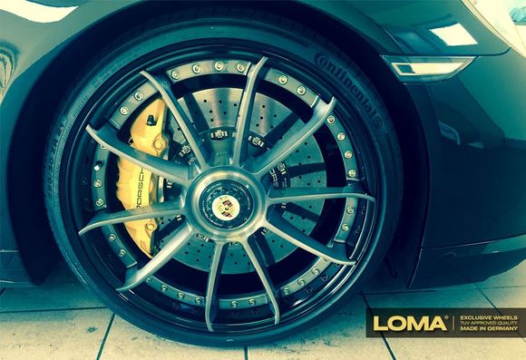 DER PORSCHE 991 TURBO S MIT 21" ZOLL ALUFELGEN VON LOMA WHEELS