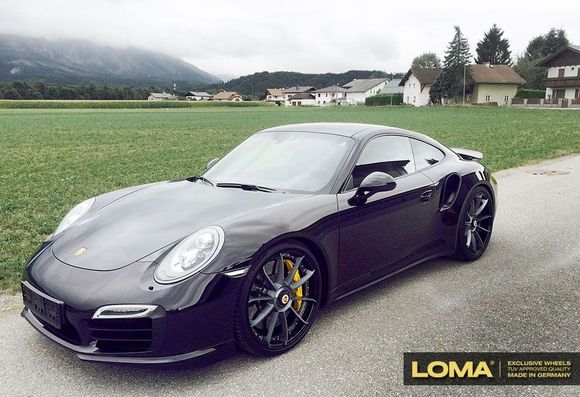 DER PORSCHE 991 TURBO S MIT 21" ZOLL ALUFELGEN VON LOMA WHEELS