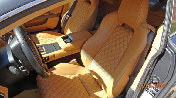 The seats when they were first done - within a few months they began premature wear and the color was changing.