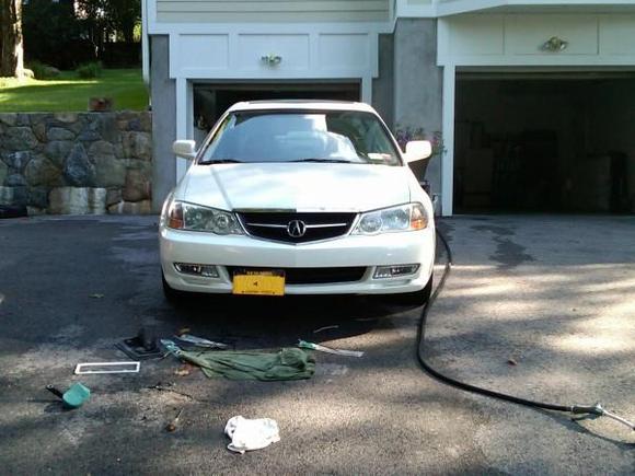 front mount, photoshopped the plate number out, and filled in the original front mount holes