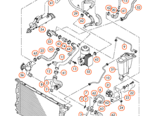 21-additional water pump BUEHLER
15- water tube (exhaust gas cooler > aditional water pump)
16- temperature sensor
54- cooler for exhaust recuperation
29- water tube