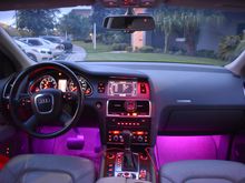 All lights on - Color selectable via Bluetooth app