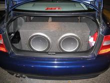 2 12" Rockford Fosgate Punch P2 Subs with sealed enclosure